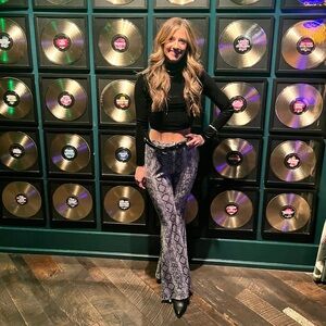 Snake print Bell Bottoms